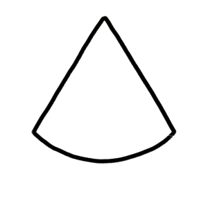 easy watermelon Ice Cream drawing step 1