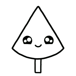 easy watermelon Ice Cream drawing step 3