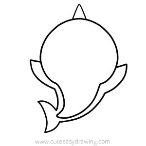 Baby shark drawing step 3