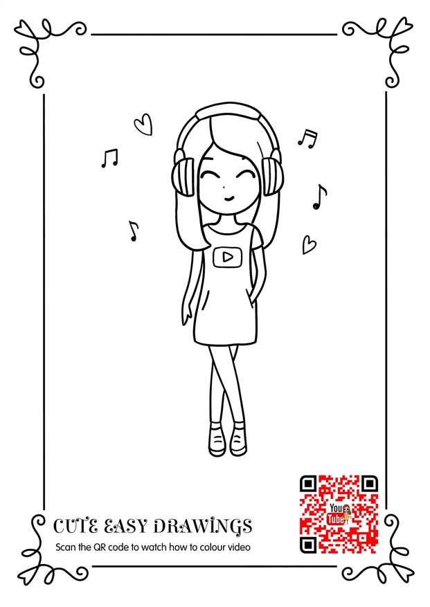 Cute Girls Coloring Pages (Free Printables) 6 coloring pages