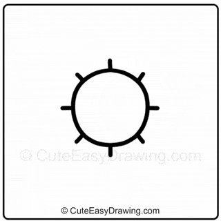 Draw curved petals around the center