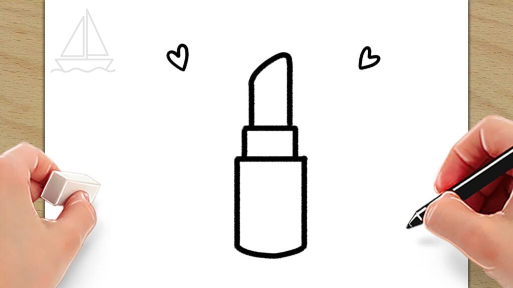 lipstick drawing easy