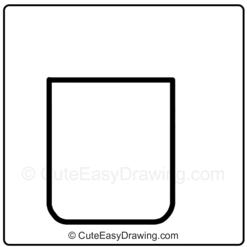 How to Draw (I❤️MOM) Cup, Mother's Day Drawing step 1