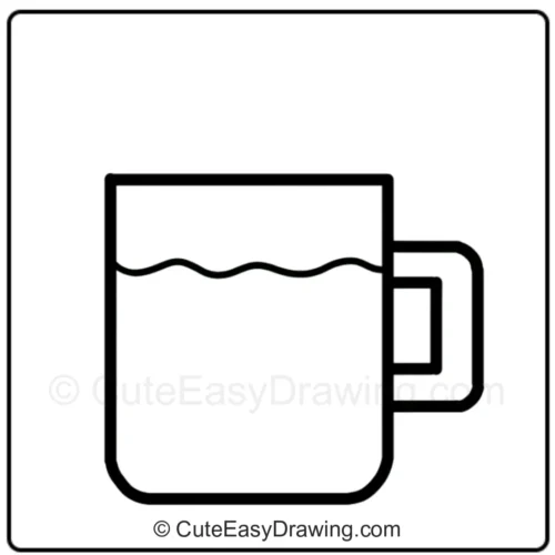 How to Draw (I❤️MOM) Cup, Mother's Day Drawing step 3