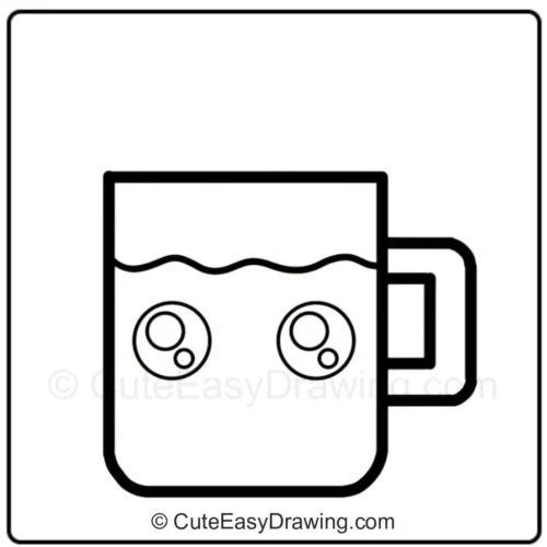 How to Draw (I❤️MOM) Cup, Mother's Day Drawing step 4
