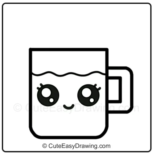 How to Draw (I❤️MOM) Cup, Mother's Day Drawing step 5