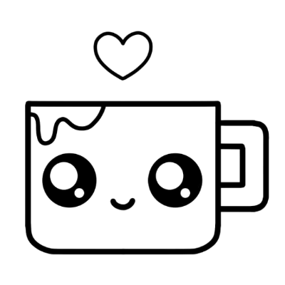 cute cup drawing step