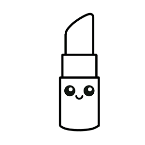 Cute Lipstick Drawing step