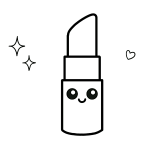 Cute Lipstick Drawing step