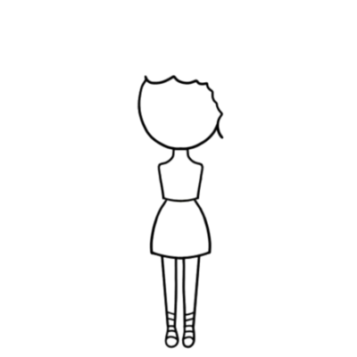 Cute Girl Drawing Steps