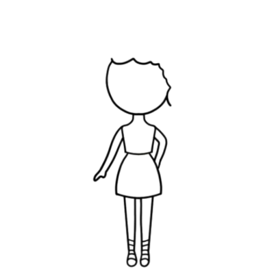 Cute Girl Drawing Steps