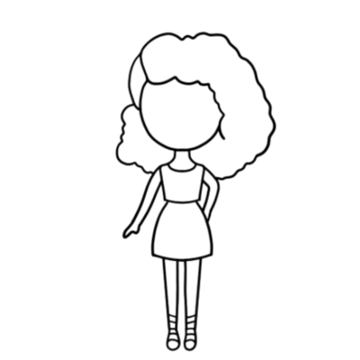 Cute Girl Drawing Steps