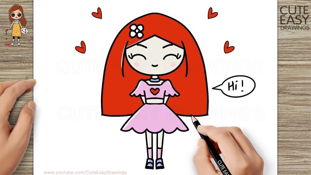 25 Cute and Easy Girls Drawing Ideas for Beginners Cute Easy Drawing