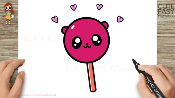 How to Draw a Cute Lollipop Easy for Kids and Toddlers - Cute Easy Drawing