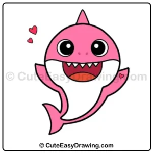 How to Draw Cute Baby Shark
