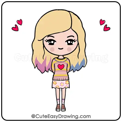 How to Draw Cute Enid Easy Step by Step