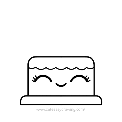 rainbow cake drawing steps