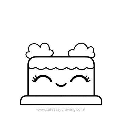 rainbow cake drawing steps