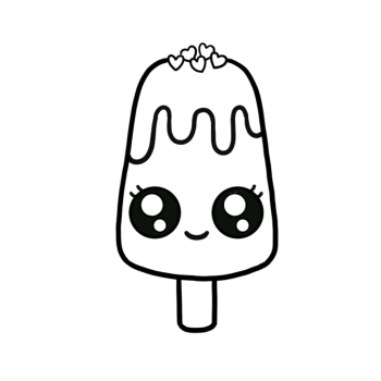 Cute Ice Cream Drawing Steps