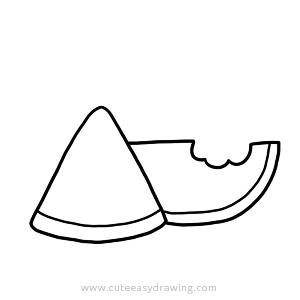 watermelon drawing steps