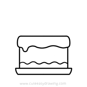 15th August Cute Cake drawing steps