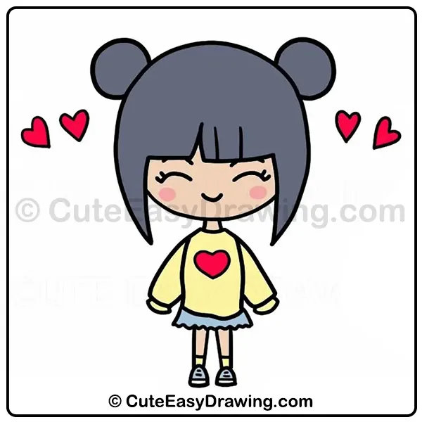 25 Cute and Easy Girls Drawing Ideas