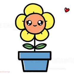 cute flowers drawing ideas for kids