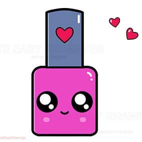 Cute Nail polish Drawing
