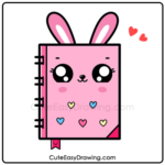 How to draw a cute bunny notebook