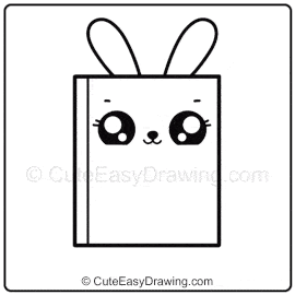 Cute Bunny Notebook easy drawing 7
