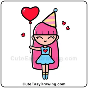 How to Draw a Cute Party Girl