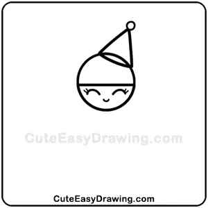Image of a tutorial on How to Draw a Cute Party Girl Step-4
