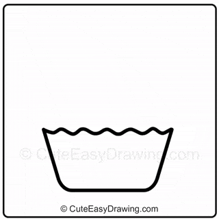 how to draw a cute cupcake step 3