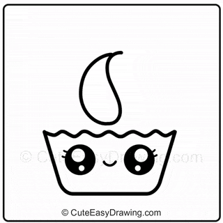 how to draw a cute cupcake step 6