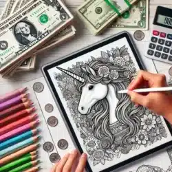 How to Make Money Selling Coloring Books Online with 2 or 3 stacks of coloring books