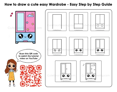 How-to-draw-a-cute-easy-Wardrobe-Steps