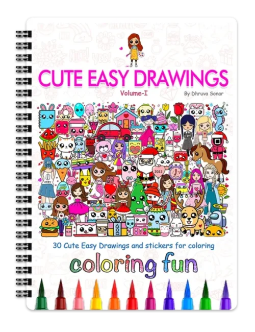 Cute Easy Drawings Coloring Book Vol %E2%80%93 1