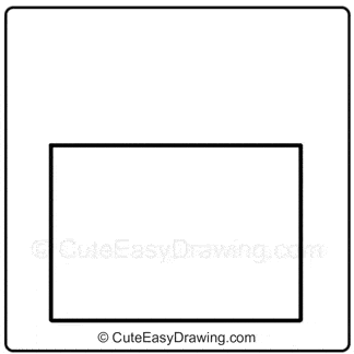Happy Easter Bunny Greeting Card Drawing Step 2a