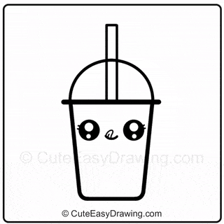 How to Draw a Cute Easy Boba Tea Step 7