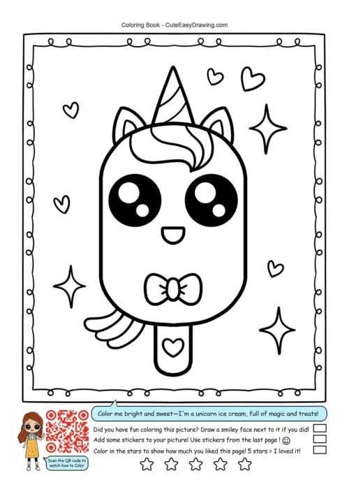 Unicorn Coloring Page for Free Download 1