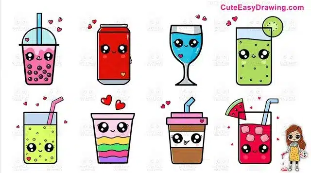 20 Fun and Easy Summer Drink Drawing Ideas