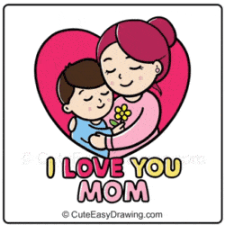 I love you mom mothers day sticker