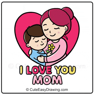 How to Draw Mother and Child for Mother's Day