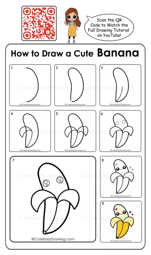 How to Draw a Cute Banana in 9 Easy Steps