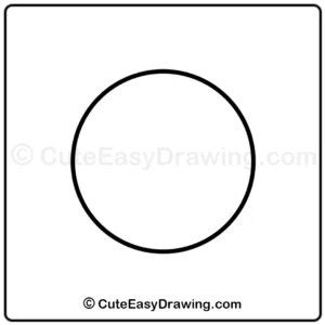 Soccer ball drawing easy step - 1