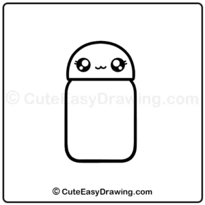 how to draw a water bottle - step 4