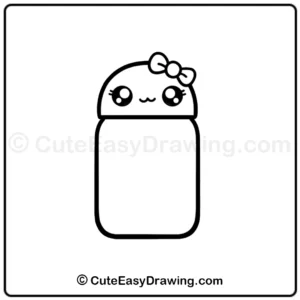 how to draw a water bottle -step 6