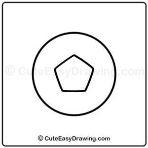 Soccer ball drawing easy step - 2