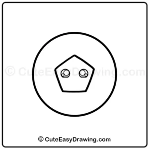 Soccer ball drawing easy step - 4
