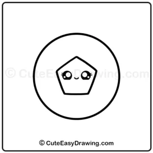 Soccer ball drawing easy step - 5